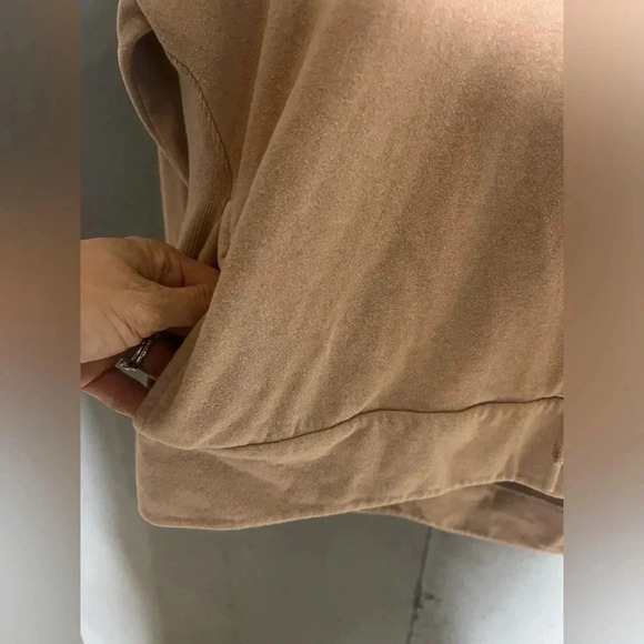 Sweaty Betty Harmonise Luxe Fleece Camel Sweatshirt Funnel Neck Sz XS - Picture 6 of 9